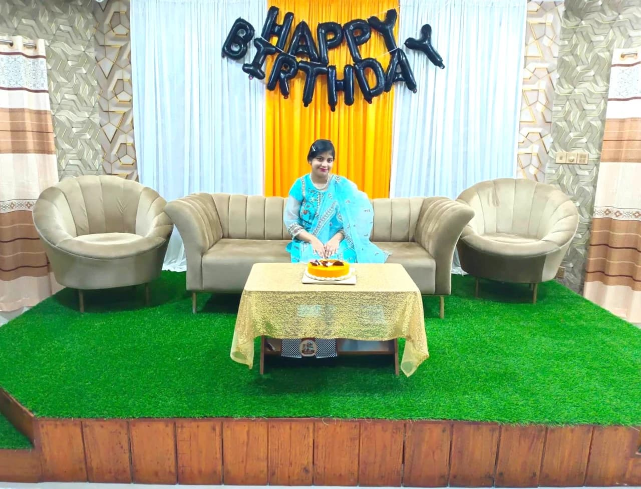 Birthday celebration stage at Crystal Community Center, Gobindaganj
